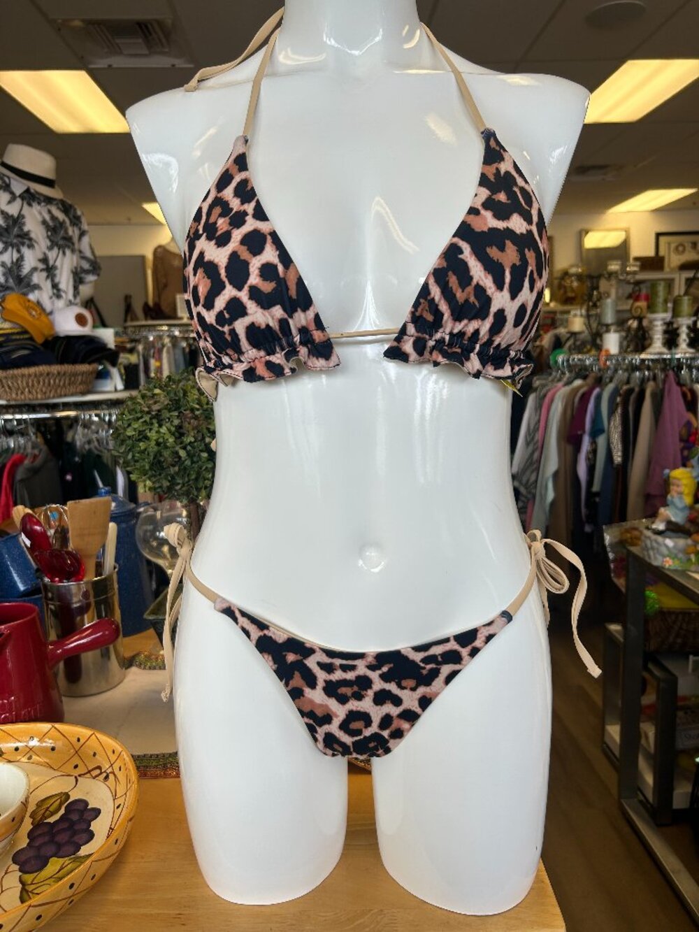 Zaful Leopard Print Bikini Set Size M